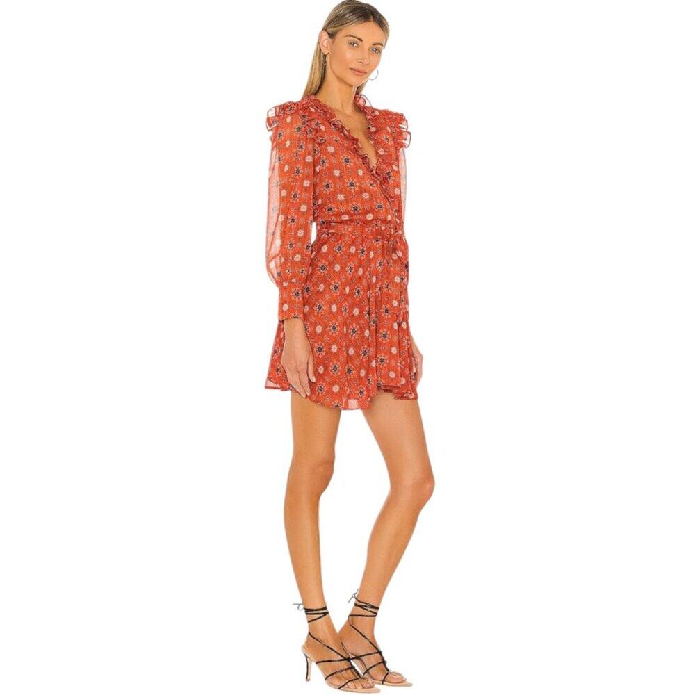 MISA Los Angeles Veruka Mini Dress Red Rouge S - Picture 2 of 14